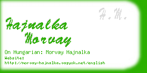 hajnalka morvay business card